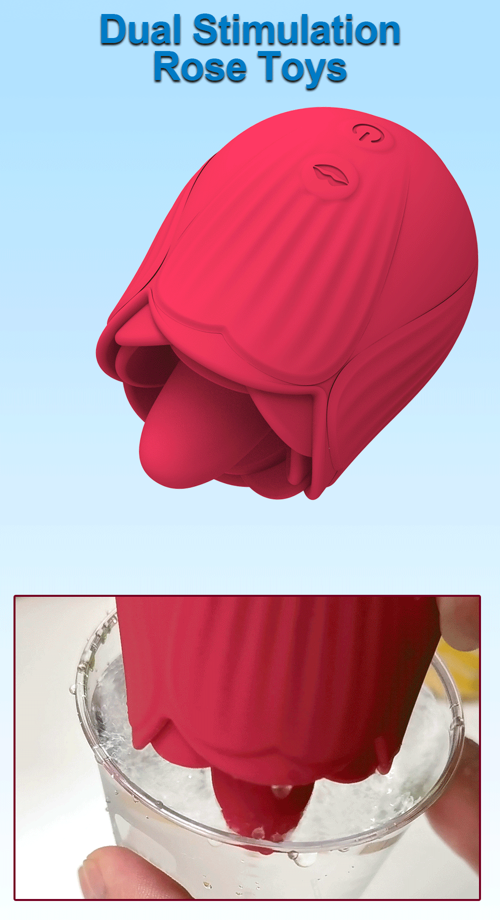 Rose Clit Vibrators for Women with Tongue Licking Vibrator Female  Clitoris Stimulator Massager Sexy Toys Good_voghion.com