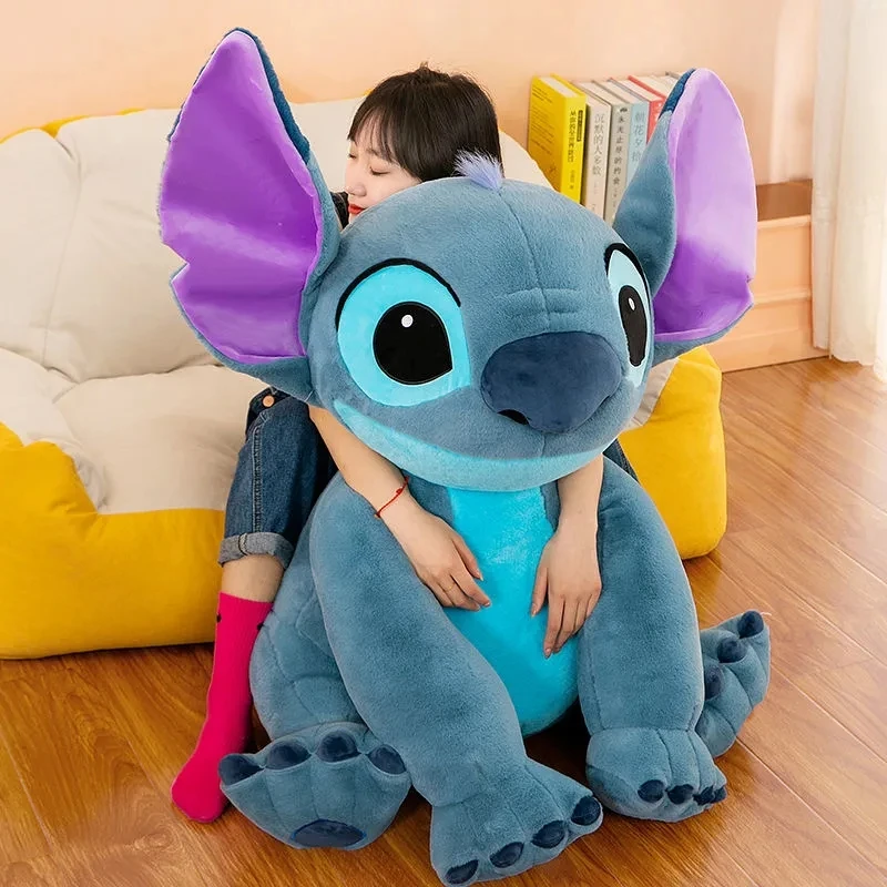 Disney Giant Size Lilo&stitch Plush Stuffed Doll Cartoon Kawaii Animal Couple Sleeping Pillow Softmaterial Toy For Children Gift