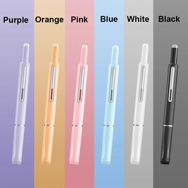 Sealed Press Fountain Pen Automatic Press Student Writing Hard Pen Calligraphy 0.5mm Replaceable Cartridge Ink Interesting Gift