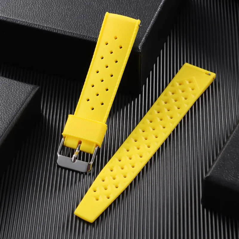 Waterproof Breathable Silicone Sport Watch Band with Quick Release
