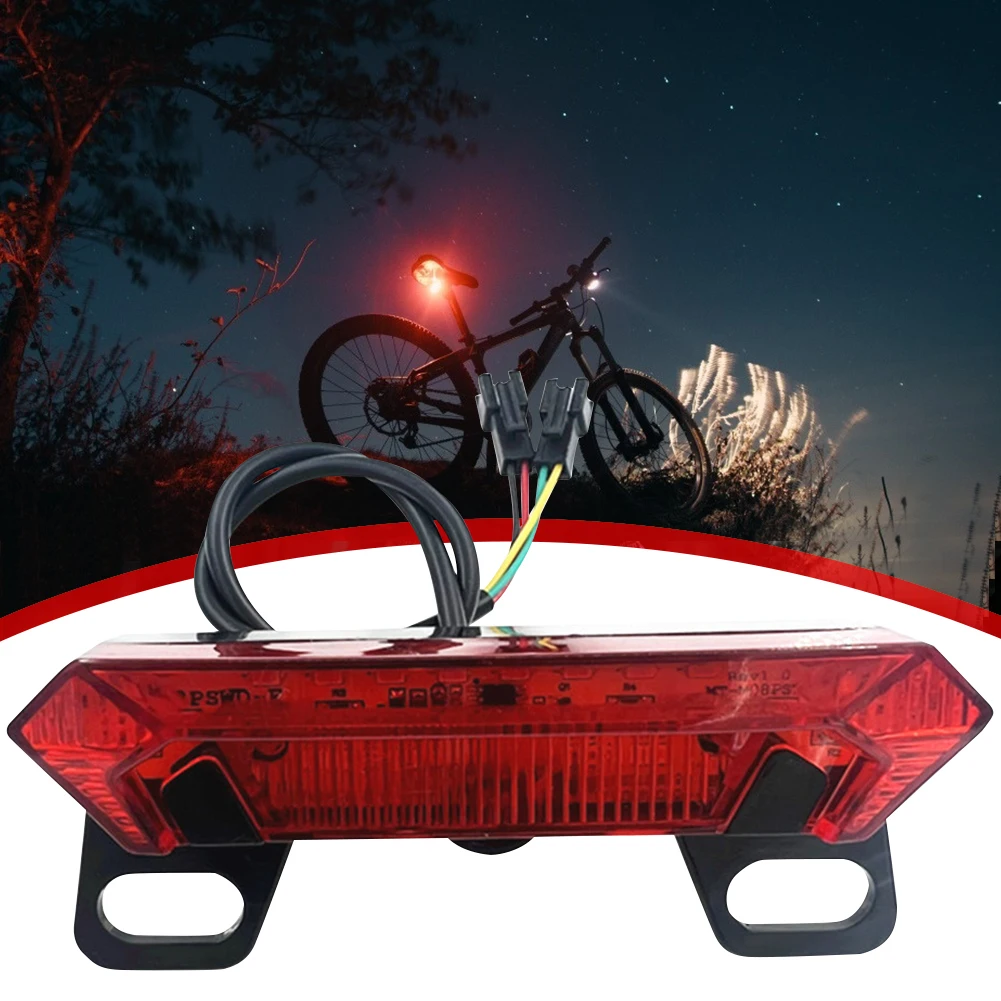 Flash Light Waterproof LED Electric Bike Warning Light Ultra Bright Turn Signal Cycling Tail Lamp Safety Warning Bicycle Light