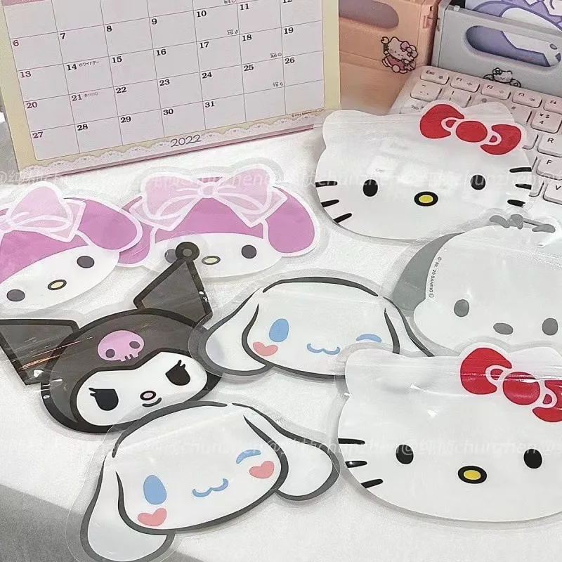 Ziplock Storage Bag 30/60/120pcs Sanrio Cartoon Ziplock Bag Anime Cute Kurome Melody Transparent Special Shaped Plastic Storage Bag Sealed Gift