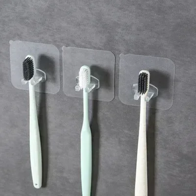 Toothbrush Holder Bathroom Storage Rack 10/1pcs Wall Mounted Toothbrush Holder Storage Rack Transparent Moisture-proof Travel Stand Shaver Organizer Drain Holders