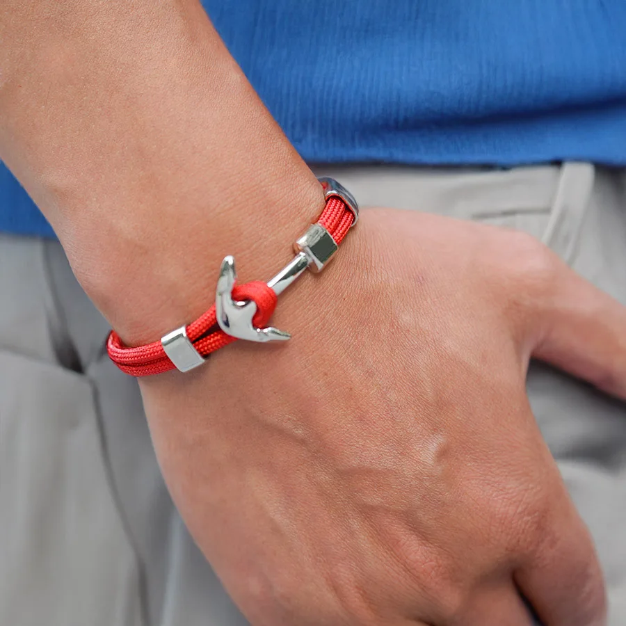 Marine Style Paracord Anchor Bracelet for Men