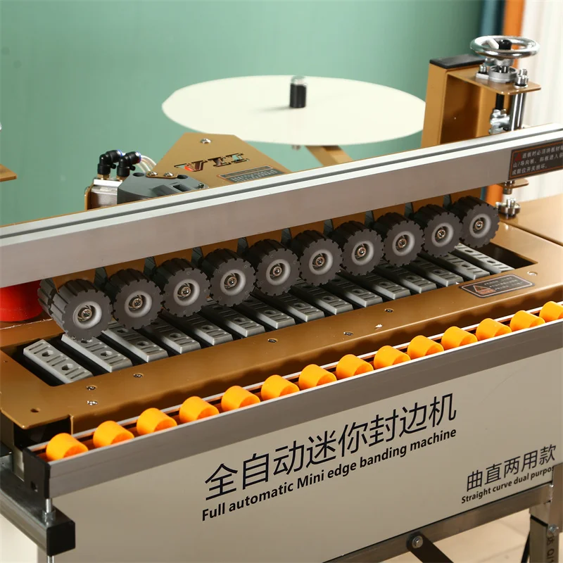 WFS750 Edge Banding Machine Portable Folding Small Automatic Edge Sealing Machine Plywood Bander with Double-sided Glue