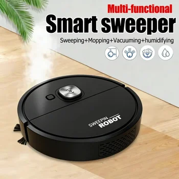 Mini Aspirapolvere Robot Aspirapolvere 3 in 1 Robot spazzante intelligente Polvere domestica Spazzare pulire per tappeti domestici