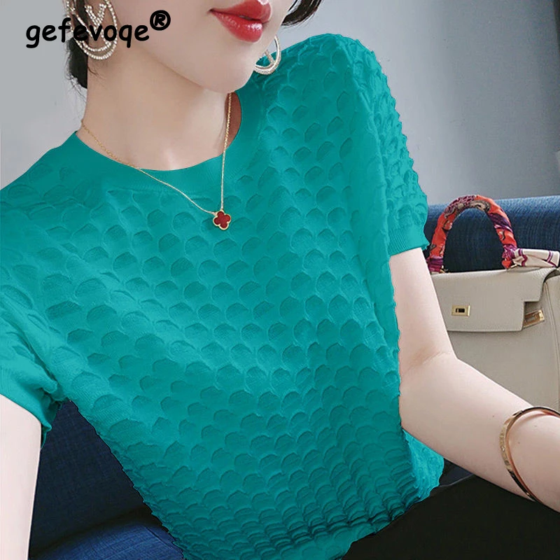 camisetas-tejidas-de-color-liso-con-cuello-redondo-para-mujer-jers-is