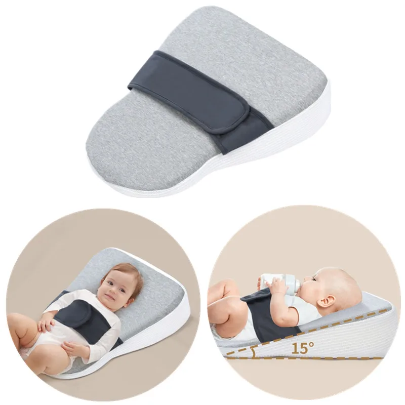 

Детская подушка для грудного вскармливания, подушка для кормления ребенка с регулируемым поясным ремнем и защитным забором для 0-8 м, детская подушка-Рампа для защиты от рвоты