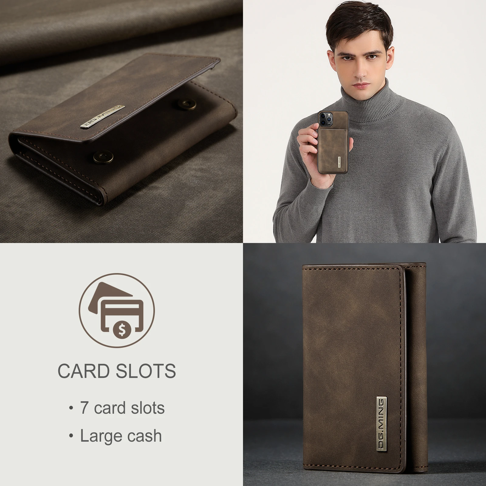 Compact Multi-Functional Magnetic Card Holder Wallet