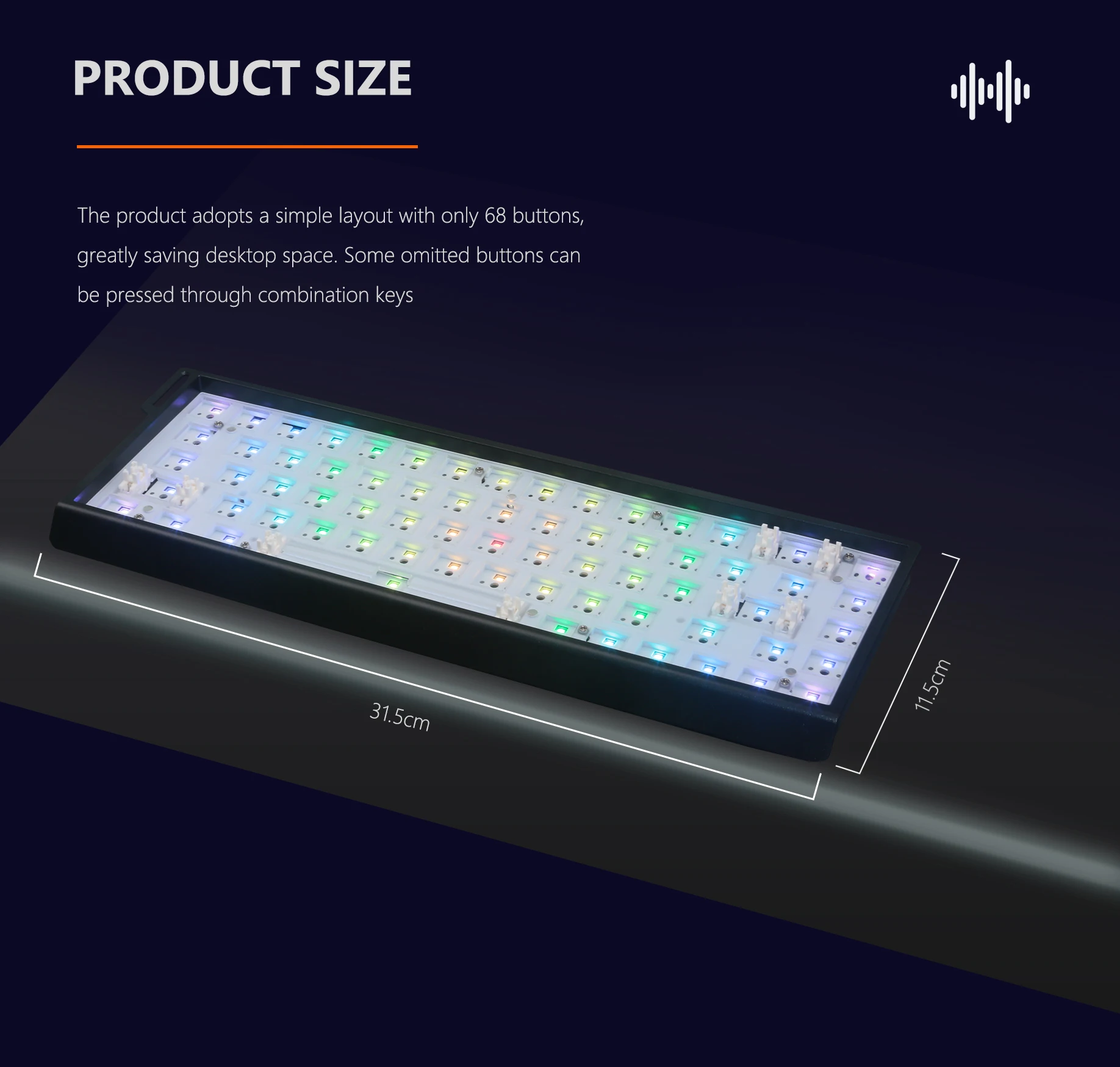 GMK68 3가지 모드 기계식 키보드 핫스왑 RGB 게이밍 키보드 DIY 키트