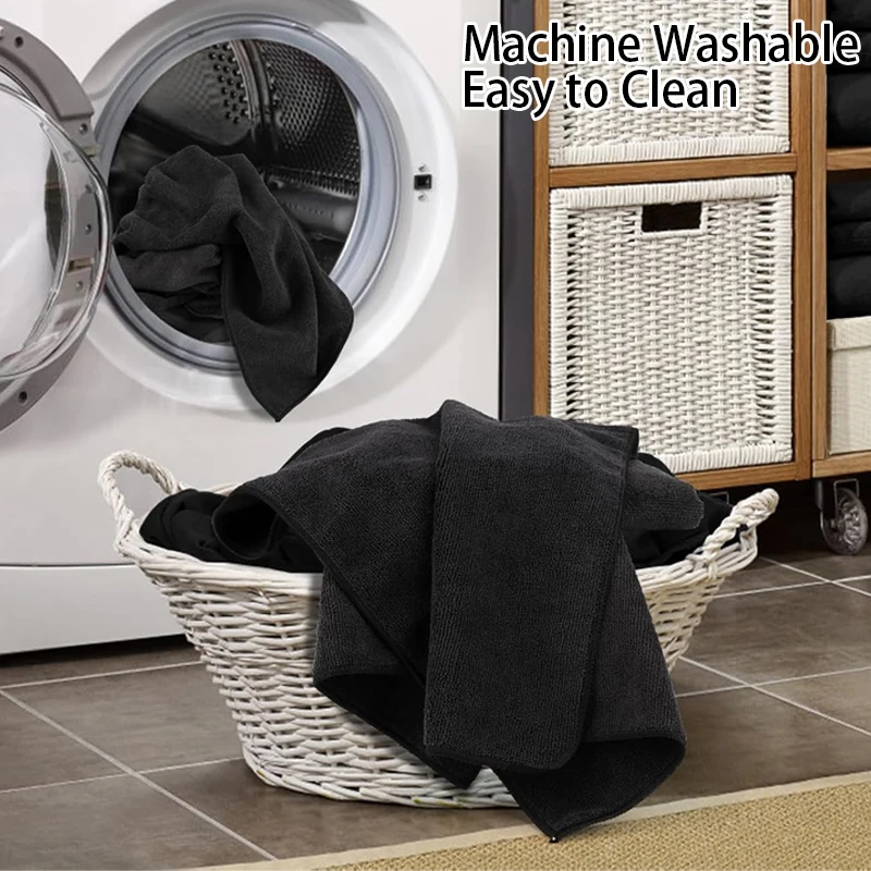 Black salon towel super soft absorbent microfiber towel suitable for salon hand gym spa and family hair care hotel beauty salon 5
