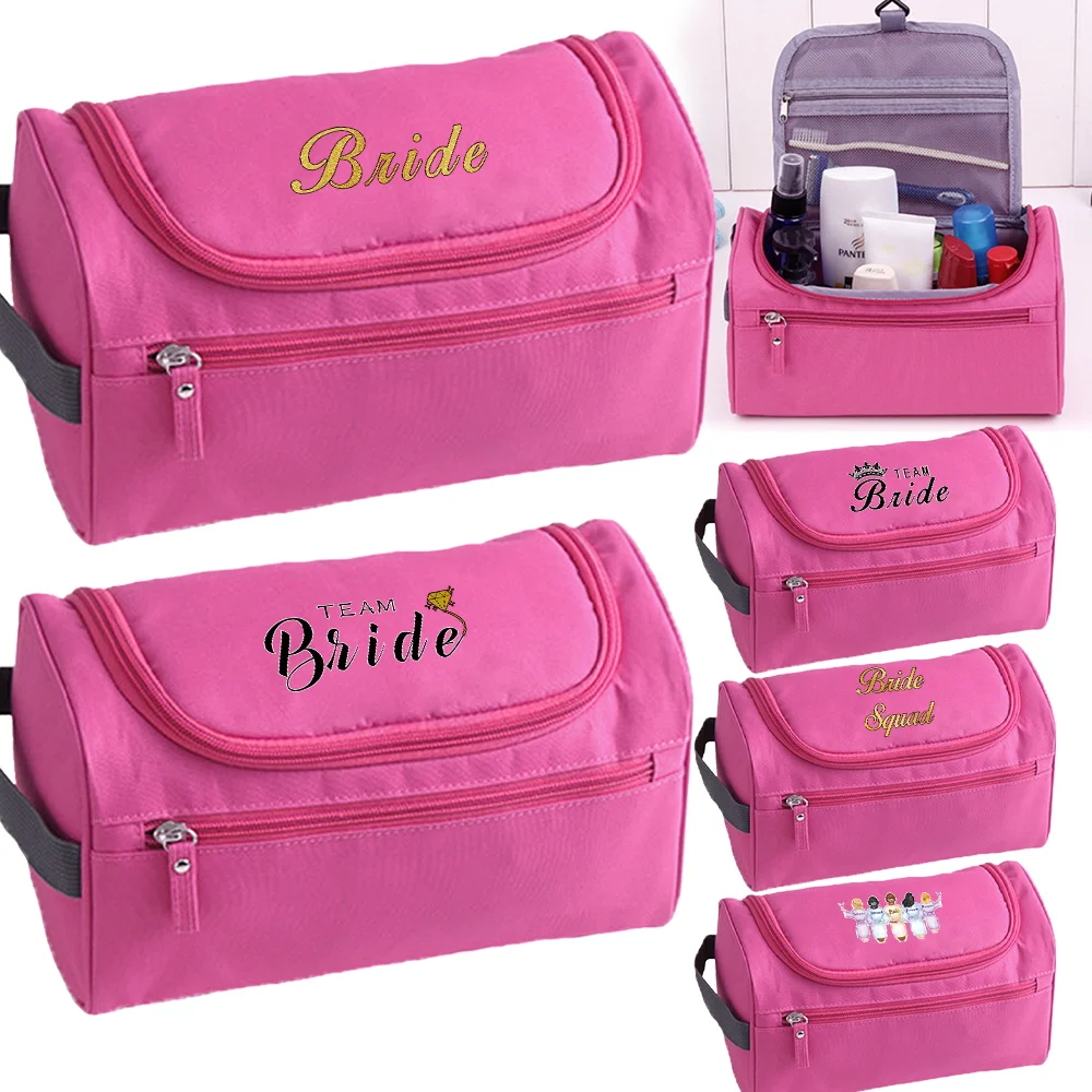 

Makeup Bag Cheap Women Bags Men Bride Print Travel Cosmetic Bag Organizer Case Necessaries Make Up Wash Toiletry Bag Bride Gift