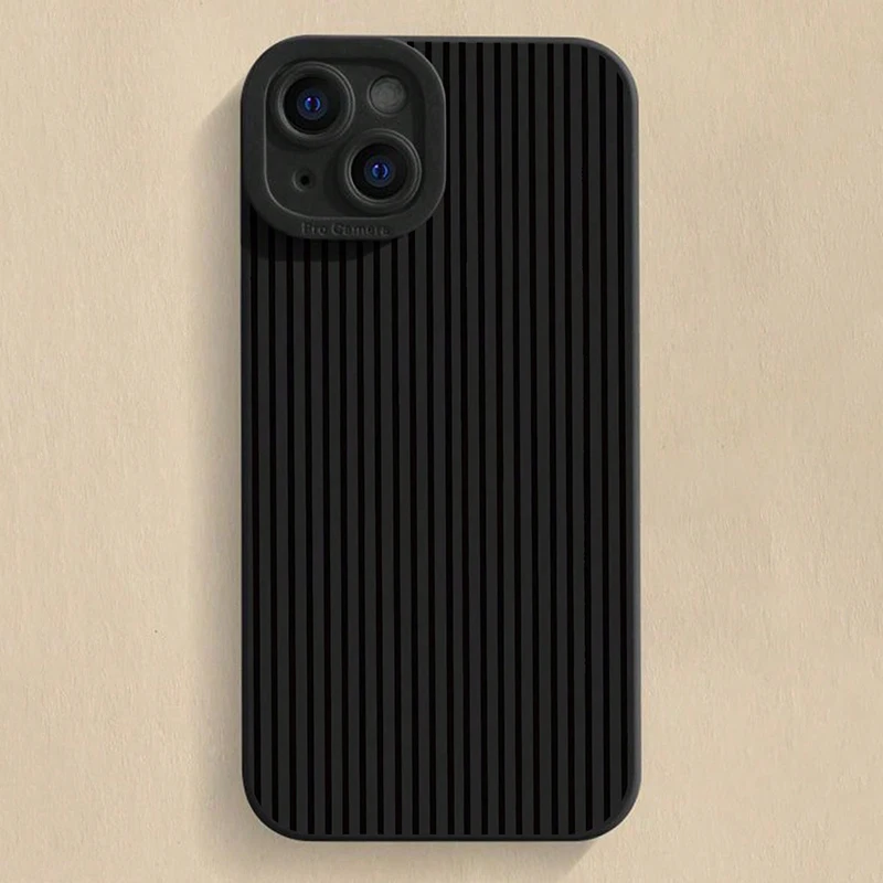 Pink Striped Painted Anti-Drop Phone Case Cover