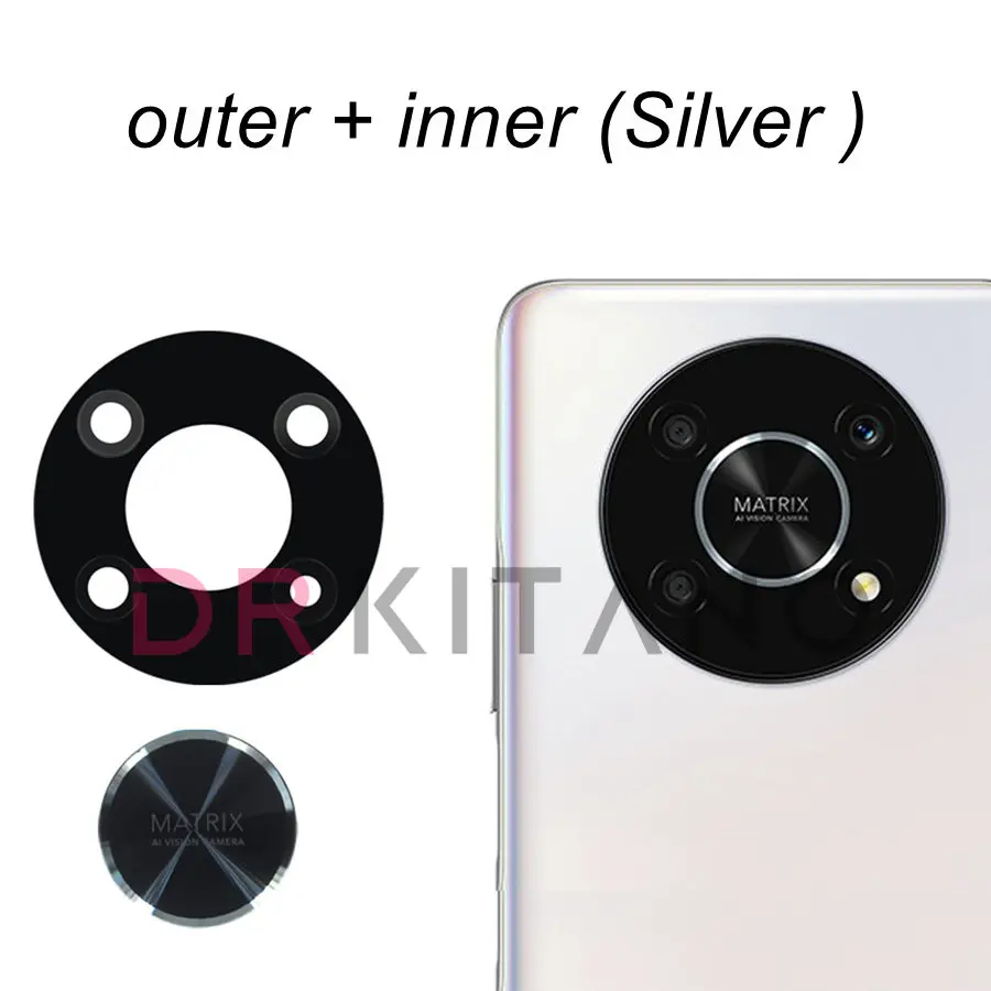Honor Magic4 Lite 용 후면 카메라 유리 렌즈 Magic 4 Lite 접착 스티커로 교체 ANY-LX1 ANY-LX2 ANY-LX3