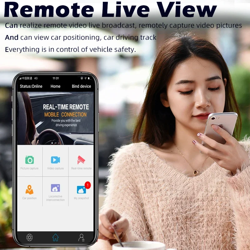 Bluavido-4G ȵ̵ ڵ DVR GPS   1080P  ķ, Ʈ  ڵ    ڴ  