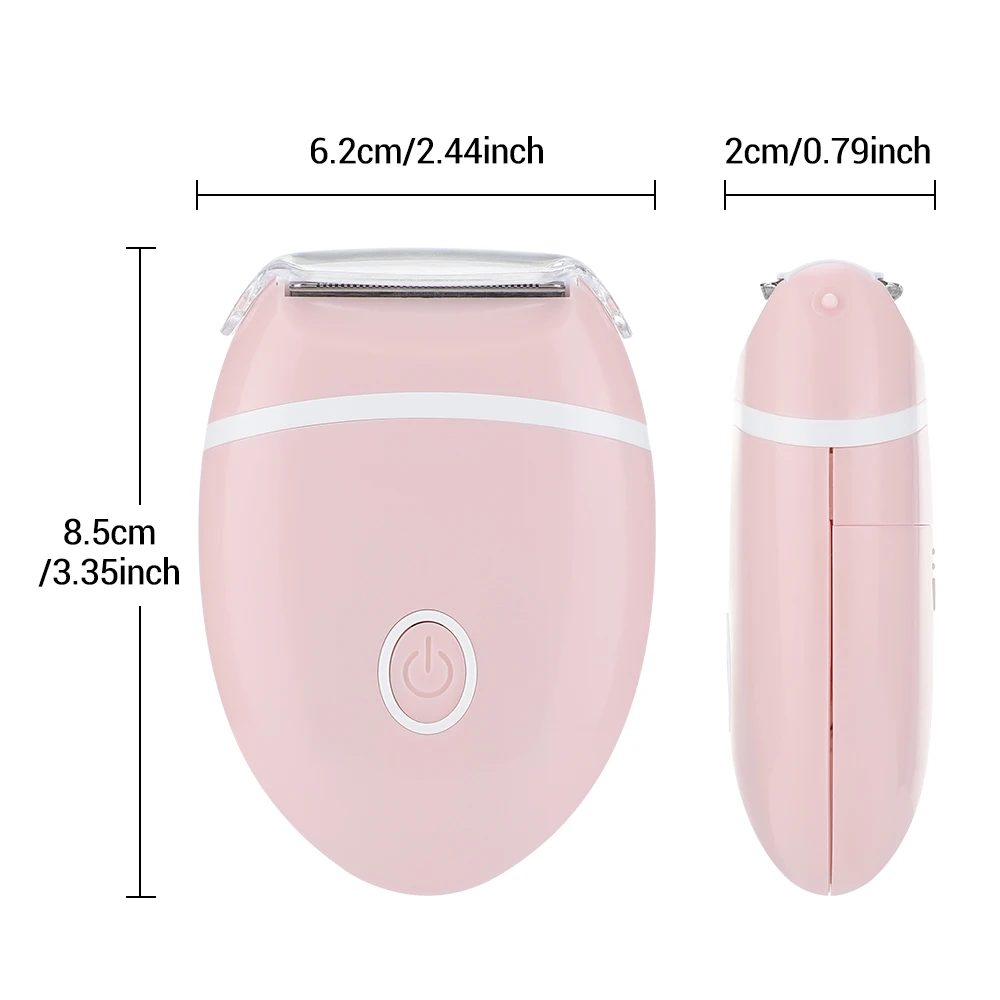Electric Mini Razor Shaver Hair Remover for Ladies Painless Bikini Trimmer Safe for Leg Arm Armpit Intimate Area Female Epilator