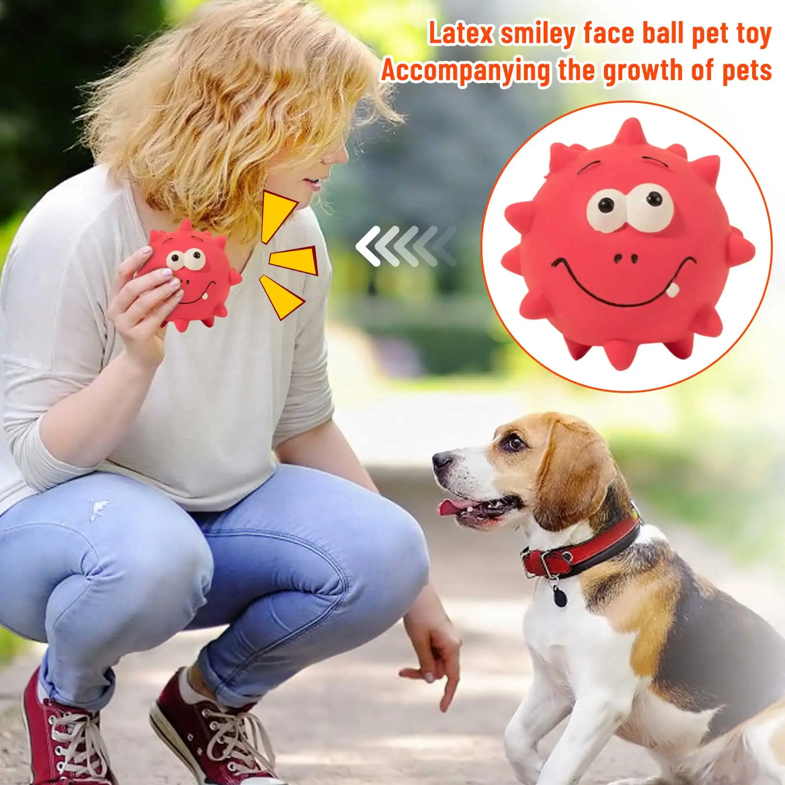 Piepende spiky bal hondenspeelgoed voor tandreiniging honden_voghion.com