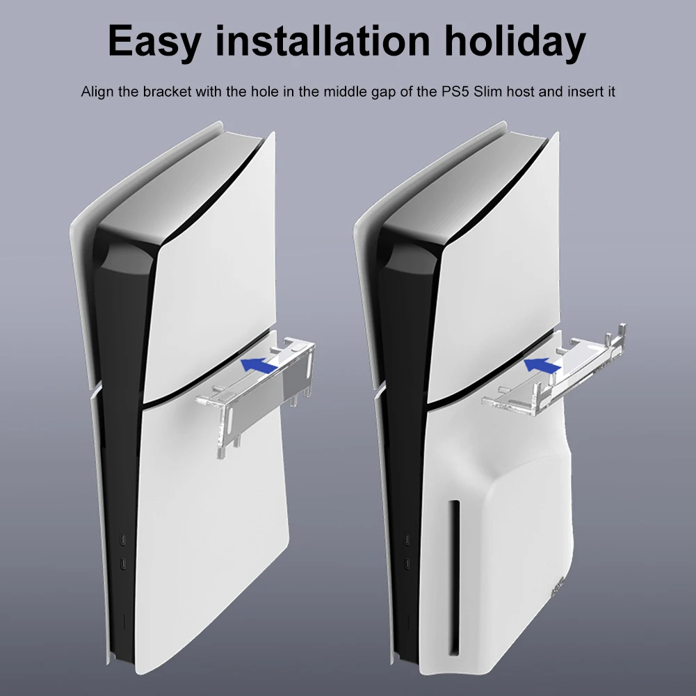 Horizontal Console Holder Desktop Base Support Holder Transparent Host Storage Rack Save Space for PS5 Slim Disc&Digital Edition