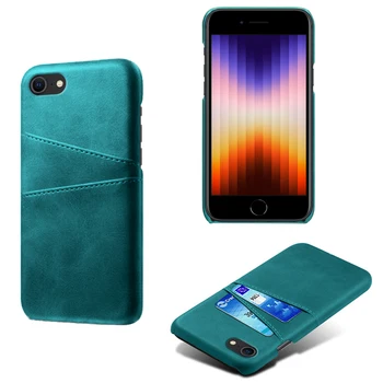 For Apple iPhone SE3 SE 3 (2022) (3rd generation) 4.7" SE 2022 Retro PU Leather Cover For iPhone SE 2022 Case Card Slots Coque