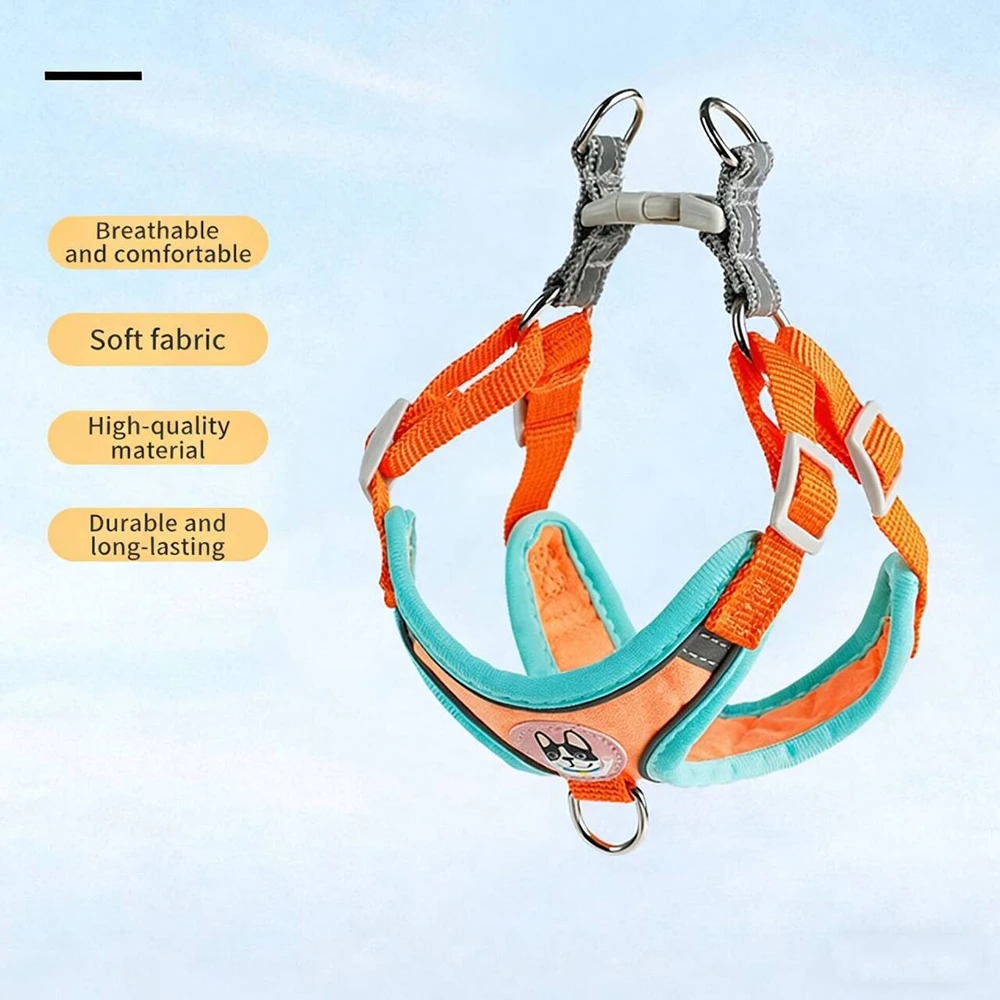 Adjustable Dog Harness and Leash Set - Breathable Pet Walking Accessory
