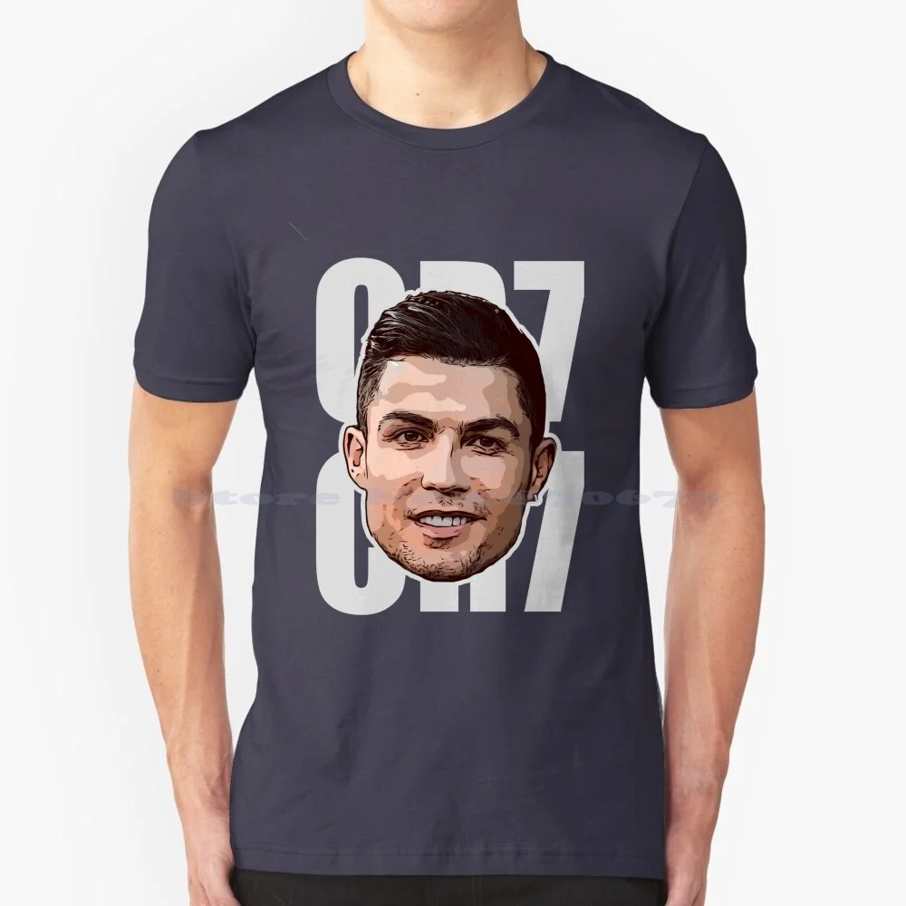 Cristiano "Cr7" Ronaldo Vector Art T Shirt 100% Cotone Tee Soccer Football Wallpaper Ronaldo