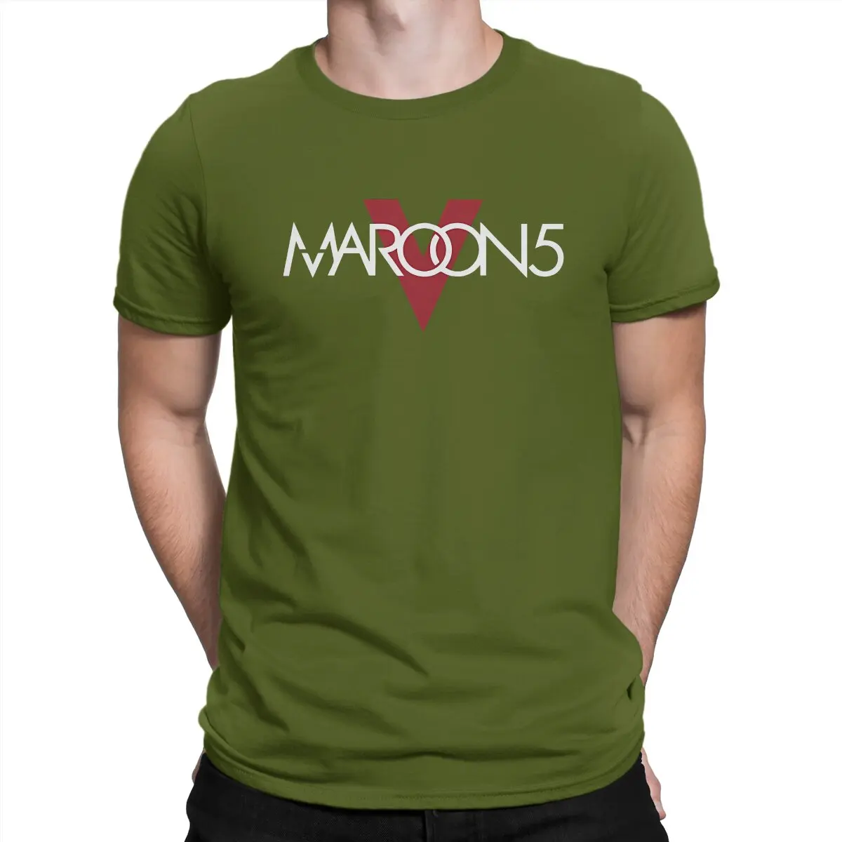 thumbnail image 1 of Camiseta de manga corta con cuello redondo y texto "Love Men", color granate 5, ideal como regalo, divertida y de alta calidad., 1 of 7
