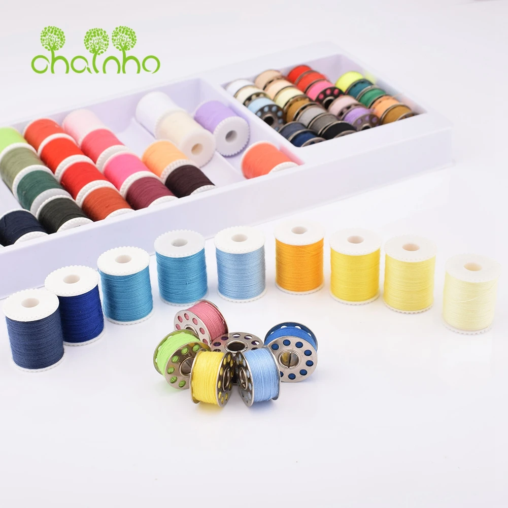 Chainho,32 Pieces Plastic Axis Home Sewing Machine Thread,28 Pieces Metal Shuttle Cores,DIY Sewing Tools Accessory,1 Pack,25SX7