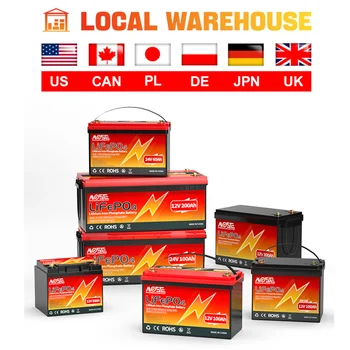 12V 50Ah 100Ah 140Ah 168Ah 200Ah 300Ah Lifepo4 Battery with BMS Bluetooth Deep Cycle Lithium Battery for RV Golf Cart Solar 1