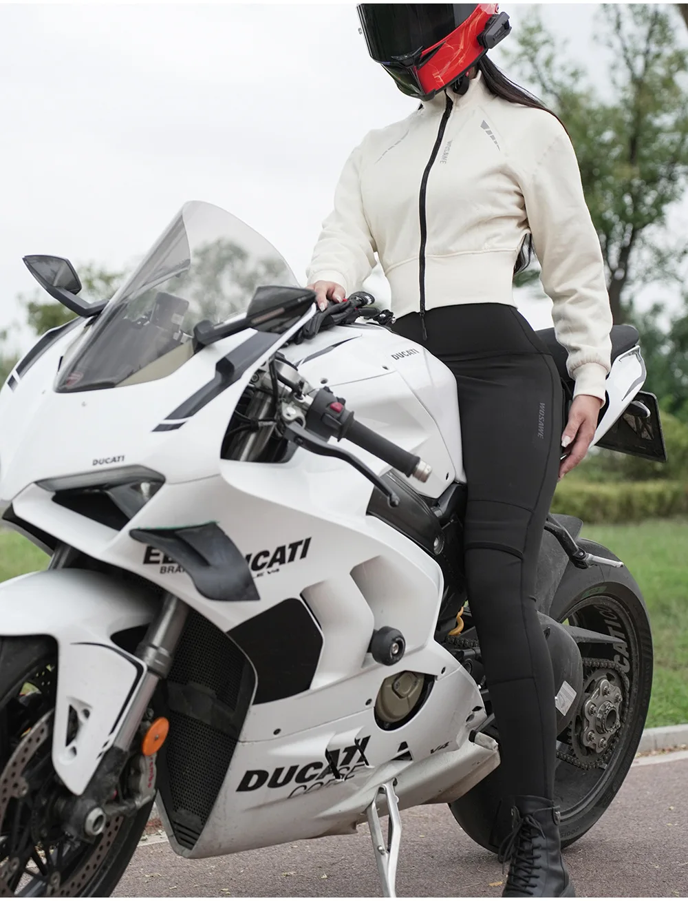 سترة دراجات نارية شتوية للنساء من WOSAWE مع وسائد حماية معتمدة من CE، ملابس ركوب الدراجات النارية غير الرسمية