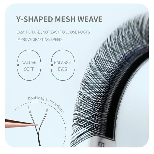 ANNAFRIS Premade Volume Fan YY 3D 4D 5D W-Shaped Lash Automatic Flowering W Lashes Extension Natural Soft Full Dense Mink Lash - Image 3