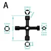 Multifunction Cross Switch Square Key Wrench Alloy Universal Triangle For Elevator Electrical Cupboard Box Train Cabinet 2