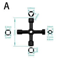 Multifunction Cross Switch Square Key Wrench Alloy Universal Triangle For Elevator Electrical Cupboard Box Train Cabinet 2