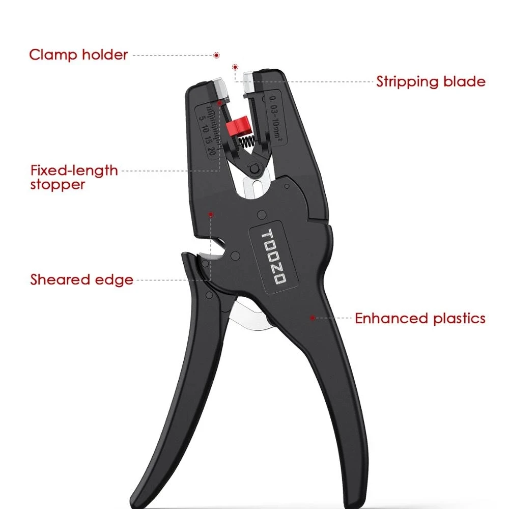 Automatic Wire Stripper and Cutter,Heavy Duty Wire Stripping Tool 2 in 1 for Wire Stripping,Cutting 5-20mm/(0.25-0.75inch) image 4