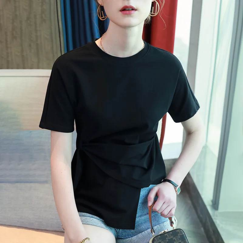 

High Quality 2023 Women T-shirt Bandage Style Design Female Spring Summer Sexy Crop Tops Clothes Fashion Bodysuit Tees Y2k Goth
