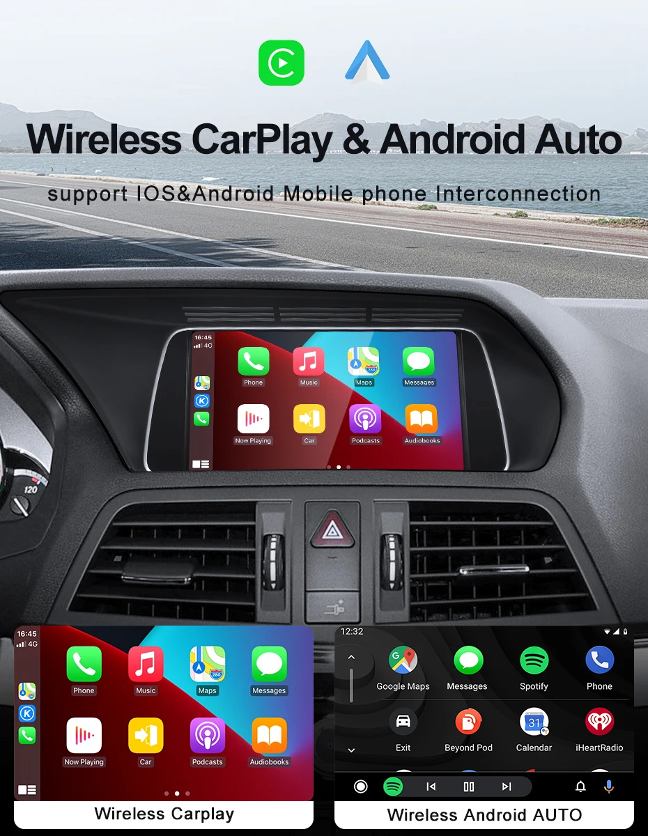 Qulacomm Snapdragon6125 665 Android 14  For Mercedes Benz E Class W207 A207 Wire