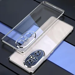 Premium Electroplating Silicone Soft Shell Cover for Honor 200 (Silver)