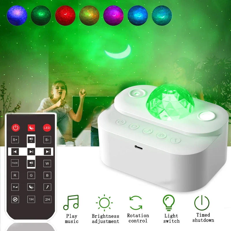 

Модный Регулируемый bluetooth проектор Moon Starry Sky, 7 Вт