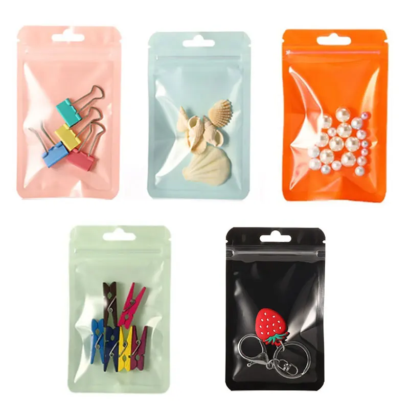 50pcs/lot Plastic Ziplock Bags Thicken Resealable Mylar Pouches with