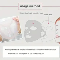 Silicone Mask For Nourishing Skin - Silicone Mask Cover Reusable, 3D Anti-Evaporation Face Sheet Mask Protective Case 2