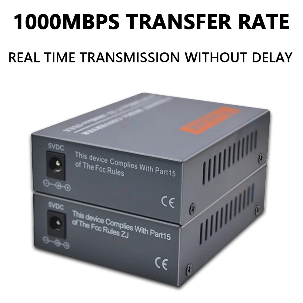OPTFOCUS Gigabit Media Converter 1000Mbps SM Transceiver SC Module 20km A B 5pairs Fiber Optic Media ConverterFree Shipping
