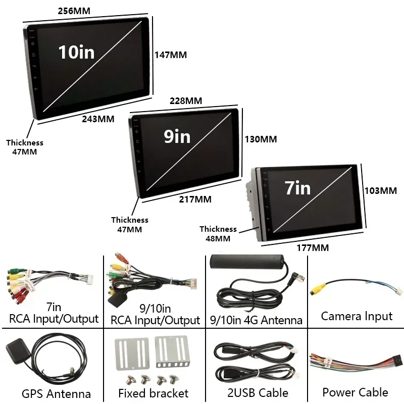 BOSSCAR Wireless GPS FM Car Radio 2Din Android Carplay Universal 7"9"10" Touchscreen Multimedia Video Player MP5 MP4 Autoradio - Image 6