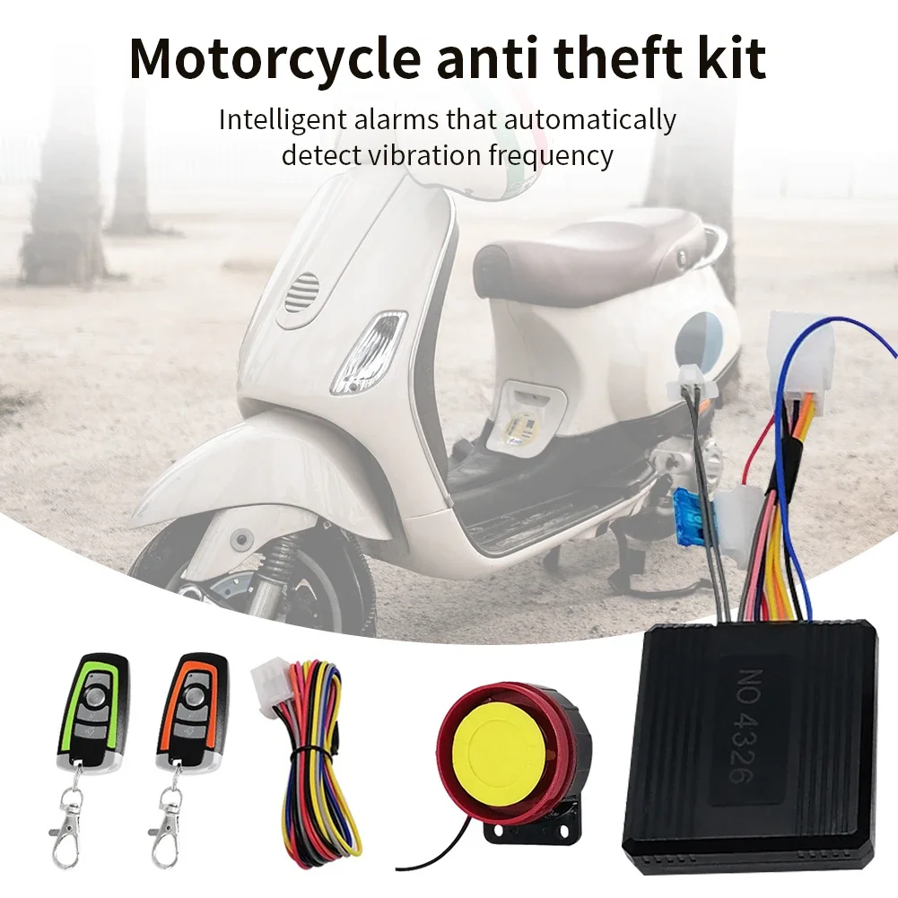 Motorcycle Alarm 12V Motorcycle Alarm Without Installation 1 Way Anti-theft Alarm For Motorcycle Burglar Alarms Motorbike Security System