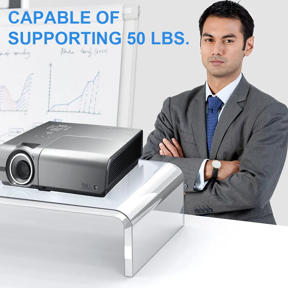 Acrylic Monitor Stand Laptop Stand Riser Desk Laptop/PC/Multimedia Monitor Stand Clear Computer Monitor Stand for Home Office