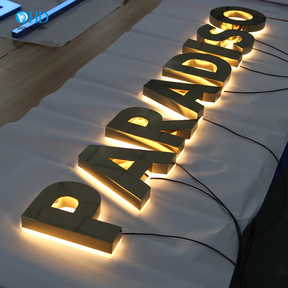 3d Acrylic Backlit Logo Sign Business Sign Company Wall Logo Outdoor Custom  Led Logo Sign - Plaques & Signs - AliExpress