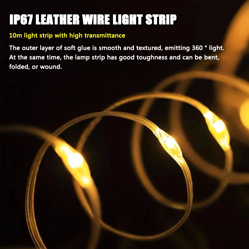 10M LED Atmosphere Strip Camping Light USB Rechargeable Tent Lamp Waterproof Portable Lantern For Outdoor Garden Room Decoration camping light portable lanterns camping lamp camping lantern