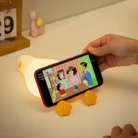 Rechargeable Lying Flat Duck Decorative Light Silicone Patting Lamp For Home Room Desktop Decorative Light Cartoon Child Gift 2