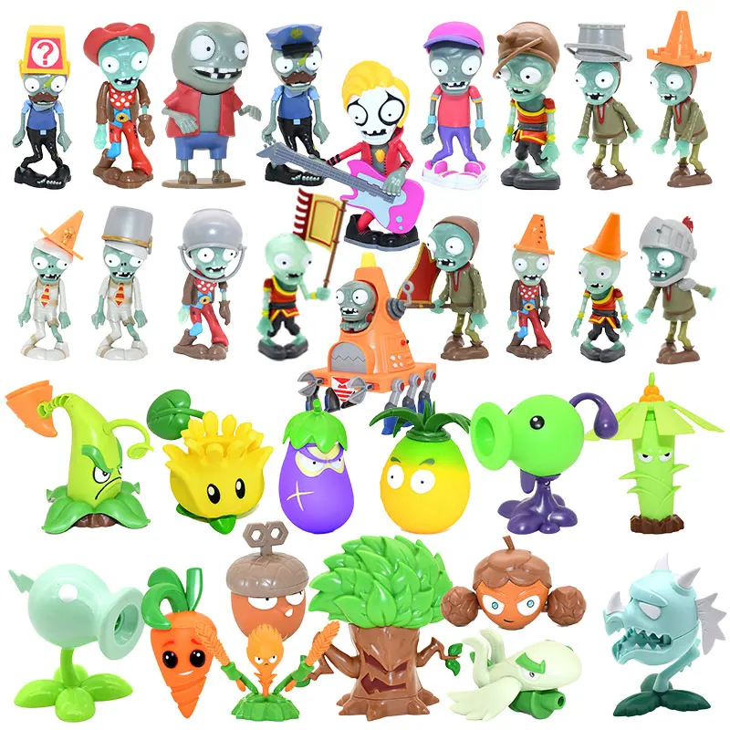 New PLANTS VS ZOMBIES 2 PVZ Action Figures Poison Peashooter Dragon Imp Bassist Zombie Gargantuar Model Dolls Kids Chrismas Gift