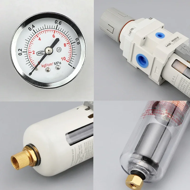 Filtre séparateur air-huile-eau AW3000-03 G3/8 pouces régulateur de pression d'air contrôleur compresseur pneumatique filtre 1 pièces(AW3000-03Copper,Automatic