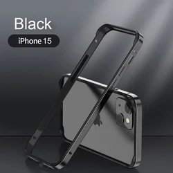 Premium Hybrid Silicone & Aluminum Metal Phone Case with Enhanced Heat Dissipation Bumper for i18Pro (Black)