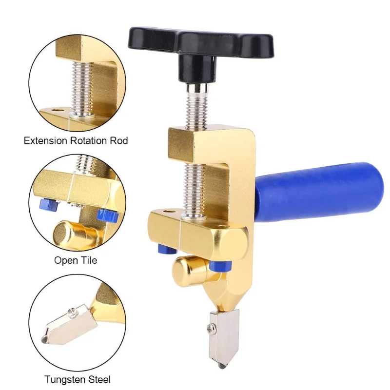 

2 in 1 Glass Ceramic Tile Cutter with Knife Wheel Diamond Roller Cutter Cutting Machine Opener Breaker Tools Accessories